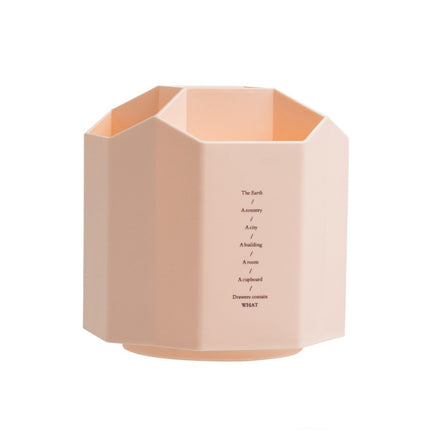 Large Capacity Desktop Storage Box Student Office Pen Bucket, Color: Rotating Pink-garmade.com