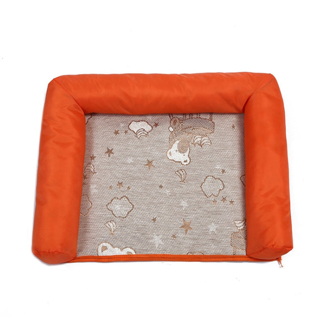 Pet Breathable And Cooler Mat Pet Bed, Specification: S(Orange)-garmade.com