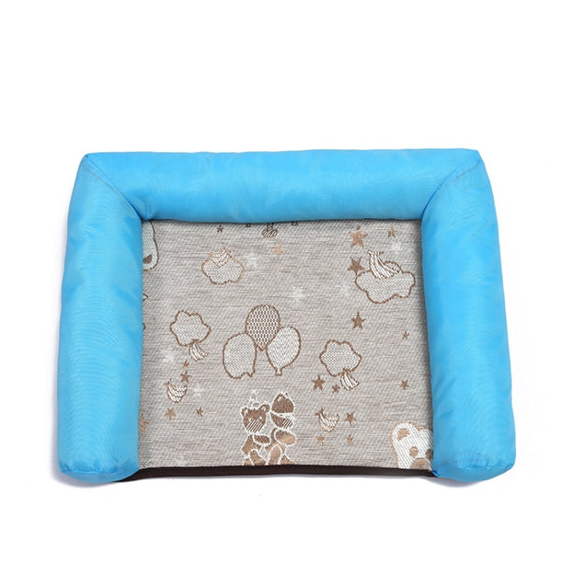 Pet Breathable And Cooler Mat Pet Bed, Specification: S(Light Blue)-garmade.com