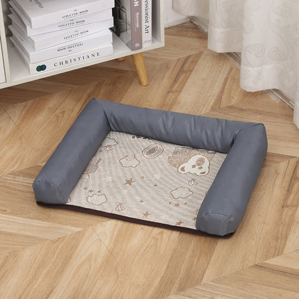 Pet Breathable And Cooler Mat Pet Bed, Specification: S(Grey)-garmade.com