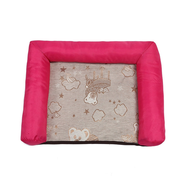 Pet Breathable And Cooler Mat Pet Bed, Specification: S(Rose Red)-garmade.com