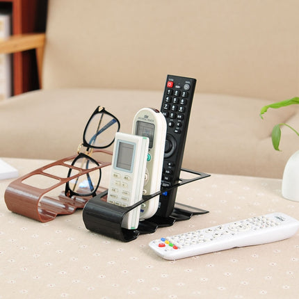 2 PCS Four-compartment Remote Control Desktop Storage Rack(Coffee)-garmade.com