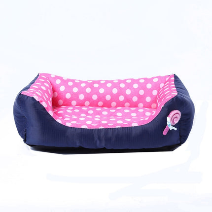 Cartoon Pet Kennel Square Cushion For Small And Medium Pet, Specification: S(Pink)-garmade.com