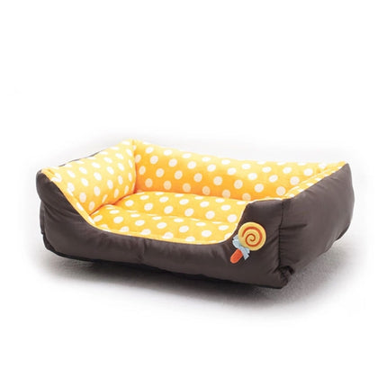 Cartoon Pet Kennel Square Cushion For Small And Medium Pet, Specification: S(Yellow)-garmade.com