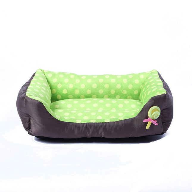 Cartoon Pet Kennel Square Cushion For Small And Medium Pet, Specification: S(Green)-garmade.com