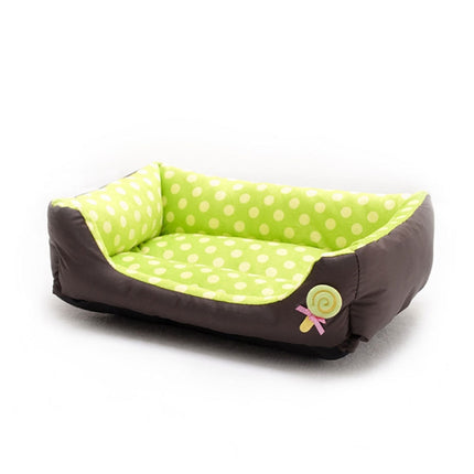 Cartoon Pet Kennel Square Cushion For Small And Medium Pet, Specification: S(Green)-garmade.com