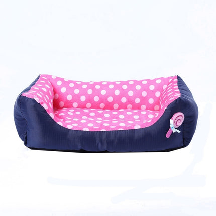 Cartoon Pet Kennel Square Cushion For Small And Medium Pet, Specification: M(Pink)-garmade.com