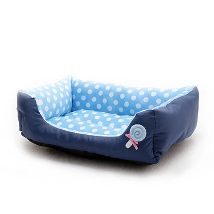 Cartoon Pet Kennel Square Cushion For Small And Medium Pet, Specification: M(Blue)-garmade.com