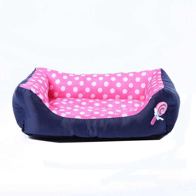 Cartoon Pet Kennel Square Cushion For Small And Medium Pet, Specification: L(Pink)-garmade.com