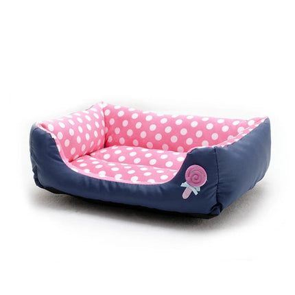 Cartoon Pet Kennel Square Cushion For Small And Medium Pet, Specification: L(Pink)-garmade.com