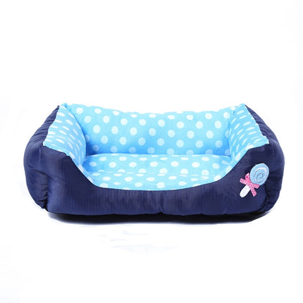 Cartoon Pet Kennel Square Cushion For Small And Medium Pet, Specification: L(Blue)-garmade.com