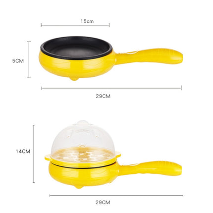 350W Electric Egg Omelette Cooker Frying Pan Steamer Cooker,EU Plug,Style: Double Layer Set Yellow-garmade.com