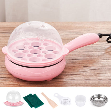 350W Electric Egg Omelette Cooker Frying Pan Steamer Cooker,EU Plug,Style: Single Layer Set Pink-garmade.com