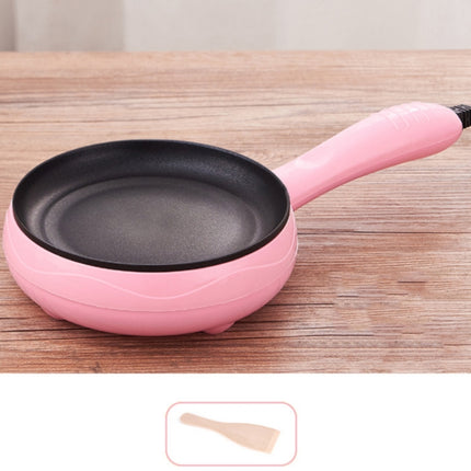 350W Electric Egg Omelette Cooker Frying Pan Steamer Cooker,EU Plug,Style: Pan+Wood Shovel Pink-garmade.com