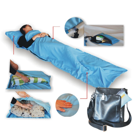 Ultralight Outdoor Sleeping Bag Pongee Portable Single Sleeping Bags 210x70(Blue)-garmade.com