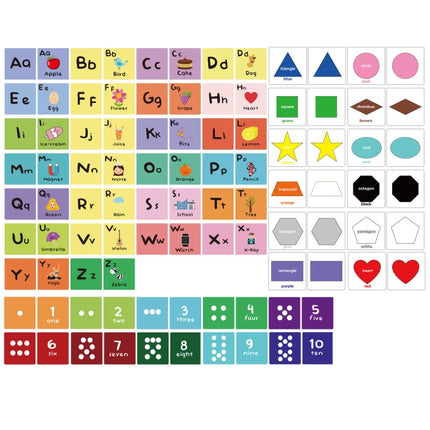 Recognize Color Alphabet Graphic Cards Dice Card-garmade.com