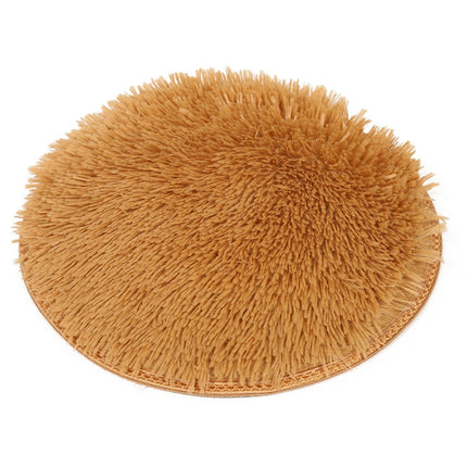 Autumn And Winter Pet Warm Bed Round Pet Pad, Specification: S(Brown)-garmade.com