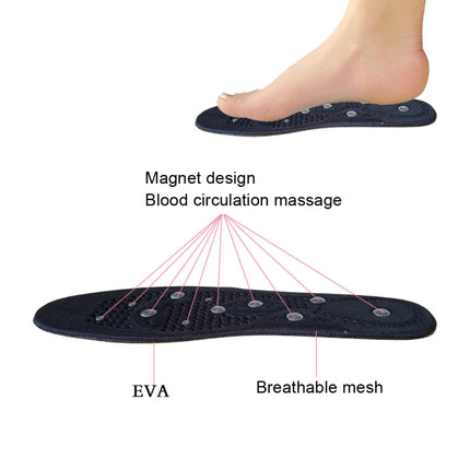 Memory Cotton Magnetic Massage Insoles, Size: Large 41-46cm(Black)-garmade.com