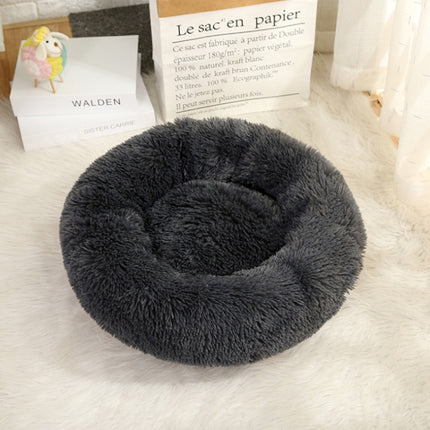 Plush Pet Bed Deep Sleep Pet Pad, Specification: 40cm(Dark Gray)-garmade.com