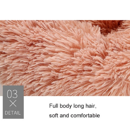 Plush Pet Bed Deep Sleep Pet Pad, Specification: 40cm(Pink)-garmade.com