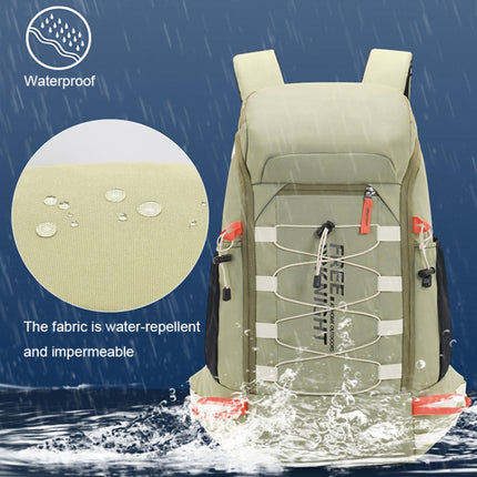 Free Knight FK0398 40L Outdoor Hiking Waterproof Backpack with Rain Cover(Light Gray)-garmade.com