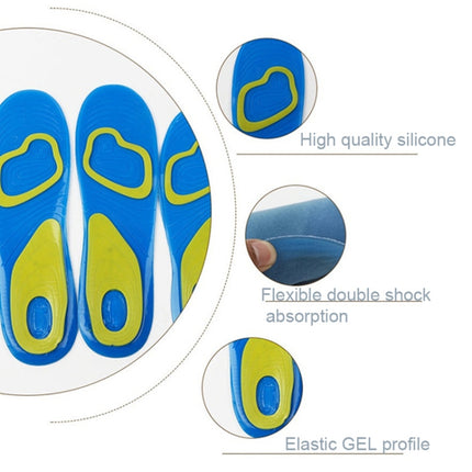 1 Pair Shock Absorption Silicone Gel Insole Arch Orthotic Pad,Size: Female 38-42-garmade.com