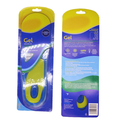 1 Pair Shock Absorption Silicone Gel Insole Arch Orthotic Pad,Size: Male 42-48-garmade.com