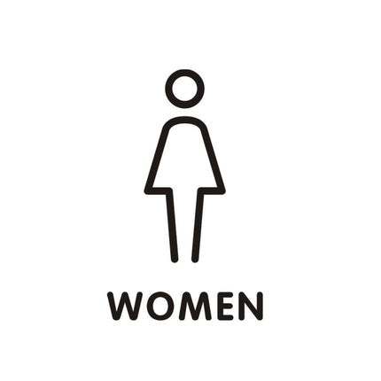 19 x 14cm Personalized Restroom Sign WC Sign Toilet Sign,Style: Black Single Women-garmade.com