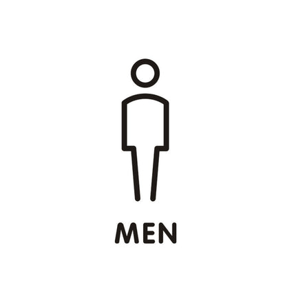 19 x 14cm Personalized Restroom Sign WC Sign Toilet Sign,Style: Black Single Man-garmade.com