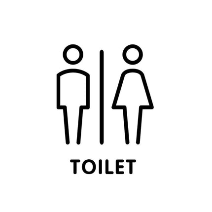 19 x 14cm Personalized Restroom Sign WC Sign Toilet Sign,Style: Black Public-garmade.com
