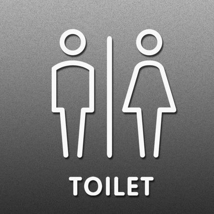 19 x 14cm Personalized Restroom Sign WC Sign Toilet Sign,Style: Porcelain White Public-garmade.com