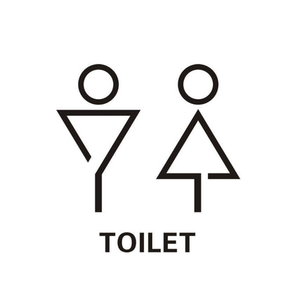 19 x 14cm Personalized Restroom Sign WC Sign Toilet Sign,Style: Triangle-Black Public-garmade.com
