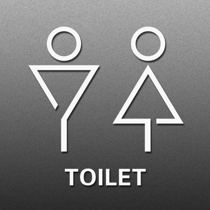19 x 14cm Personalized Restroom Sign WC Sign Toilet Sign,Style: Triangle-Porcelain White Public-garmade.com