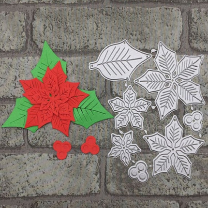 Layered Poinsettia Carbon Steel Knife Mold Children Puzzle Paper Cutting Knife Mold-garmade.com