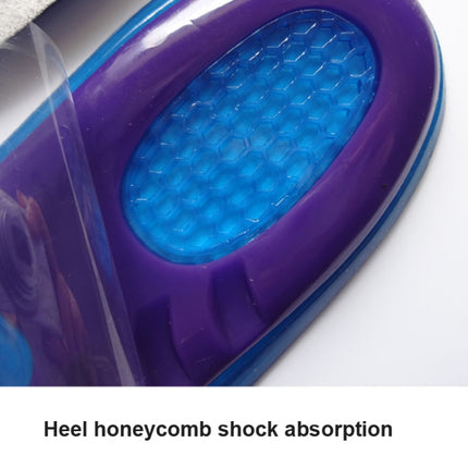 A210612 1 Pair TPE+GEL Insole Men and Women Honeycomb Shock Absorption Insole,Size: Large-garmade.com
