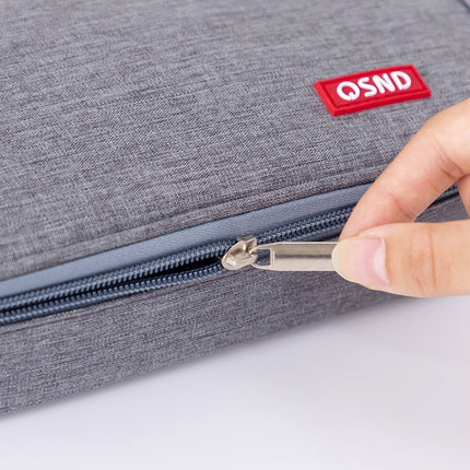 QSND WJLBD0004 Large Capacity Multi-layer Handheld Pen Bag Stationery Storage Bag(Navy Blue)-garmade.com