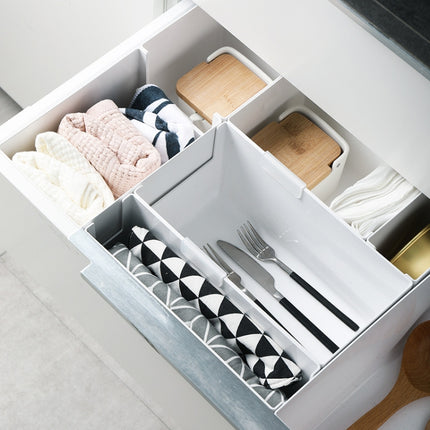 Cabinet Drawer Storage Organizer Box With Classification Label Clip, Style: Narrow Small-garmade.com