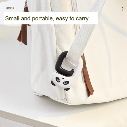 2 PCS Deskside Schoolbag Hook Removable Office Bag Hanger(Panda)-garmade.com