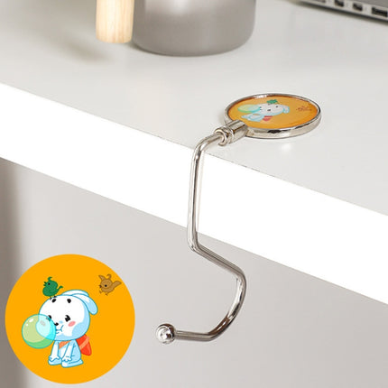 3 PCS Removable Office Desk Side Hook Hanging Bag Hook(Blowing Bubbles)-garmade.com