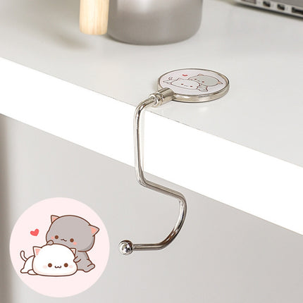 3 PCS Removable Office Desk Side Hook Hanging Bag Hook(Cat)-garmade.com