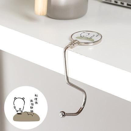 3 PCS Removable Office Desk Side Hook Hanging Bag Hook(Leave Me)-garmade.com