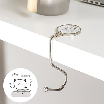 3 PCS Removable Office Desk Side Hook Hanging Bag Hook( Pure Smile)-garmade.com