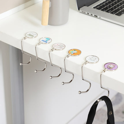 3 PCS Removable Office Desk Side Hook Hanging Bag Hook( Pure Smile)-garmade.com