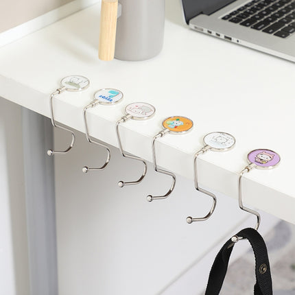 3 PCS Removable Office Desk Side Hook Hanging Bag Hook(Blowing Bubbles)-garmade.com