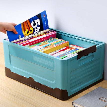 Foldable Book Box Plastic Storage Box, Color: S Banana Yellow-garmade.com