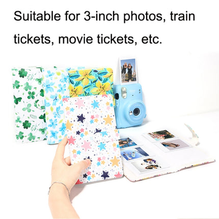 CAIUL 3 Inch PU Photo Album Large Capacity Business Card Holder Photo Storage Book(flowers)-garmade.com