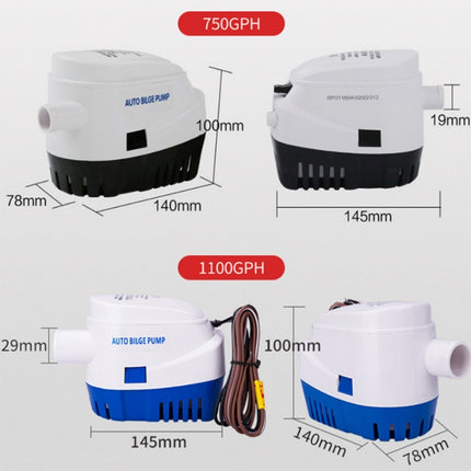 1100GPH-24V Blue Automatic Bilge Pump Submersible Water Electric Pump For Yacht Marine Boat-garmade.com
