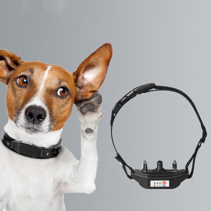 Intelligent Anti-barking Device Dog Trainer Collar, Style: Vibration+Electric Shock+Sound(Black)-garmade.com