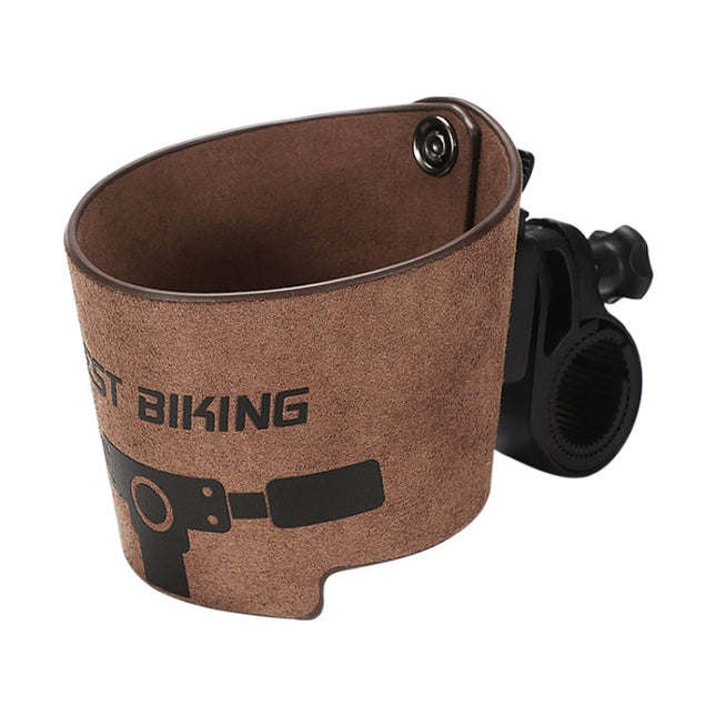 WEST BIKING YP0719298 Bicycle Cup Holder Handlebar Bottle Cage(Brown)-garmade.com