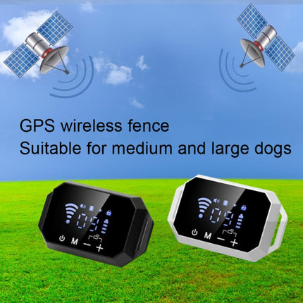 Dog Trainer Electronic Fence Smart GPS Wireless Bark Stop(Black)-garmade.com